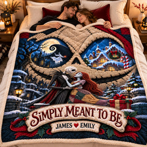 Gothic Soulmates Couple Blanket - Personalized Gift For Couples 01HALU161026