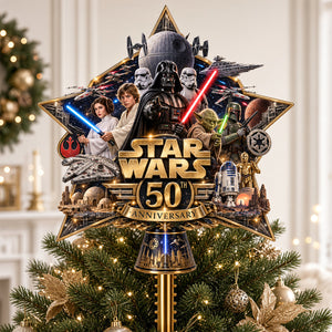50th Anniversary Acrylic Christmas Tree Topper - Personalized Gifts For Movie Lovers 01ohdt190926
