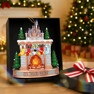 Stocking Fireplace Christmas Ornament - Personalized Gifts For Family 02naqn200925