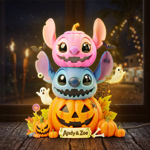 Spooky Alien Couple Light Box - Personalized Gift For Couples 01HUTA310726