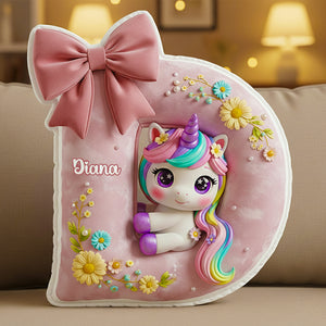 Unicorn Custom Shape Pillow Personalized Gifts For Kid 05PGDT171125