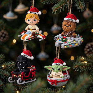 Little Warriors Merry Xmas In The Universe Acrylic Ornament - Personalized Christmas Gifts 05tyta121026
