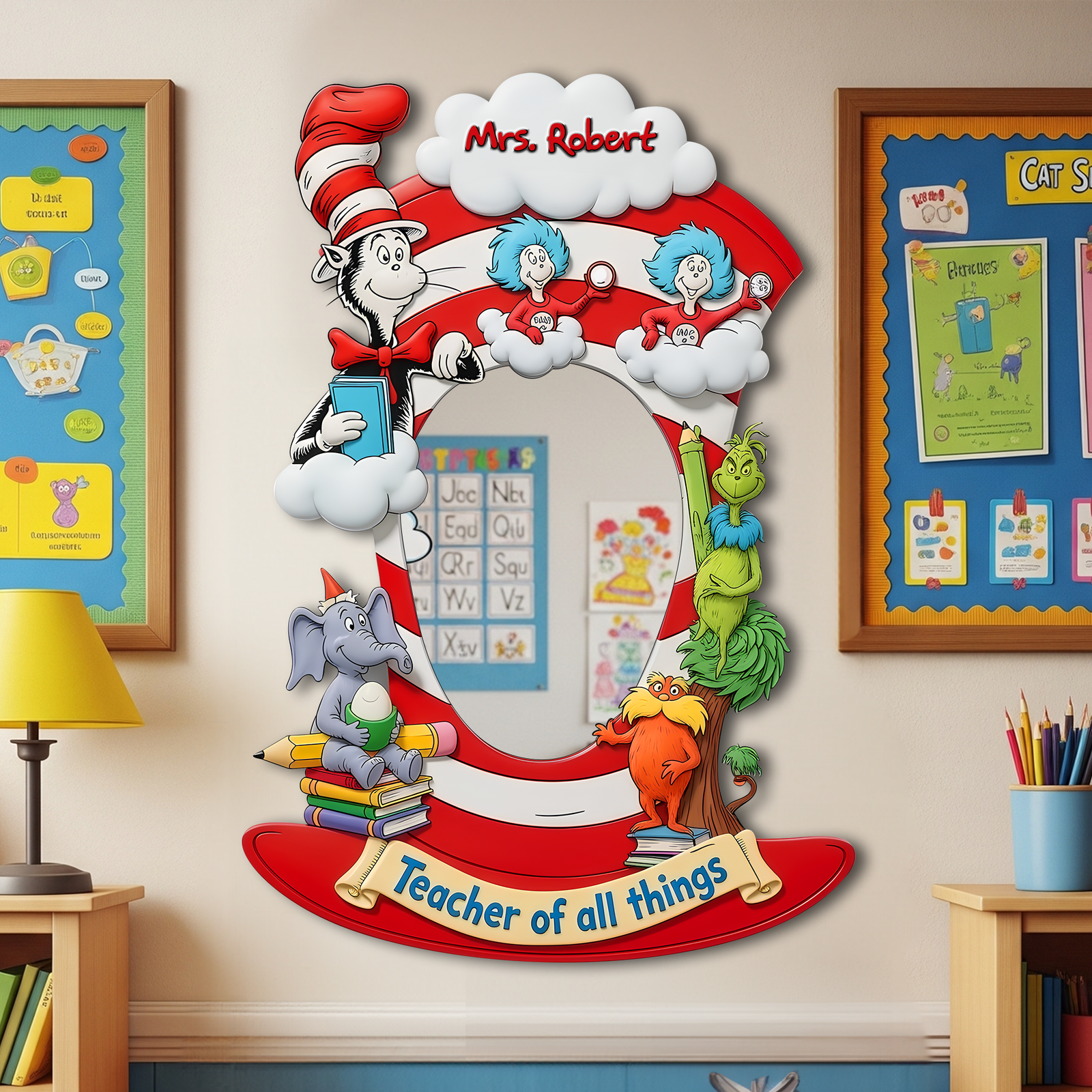 Whimsical Classroom Characters Mirror - Personalized Gifts For Teachers 06TGLU250725
