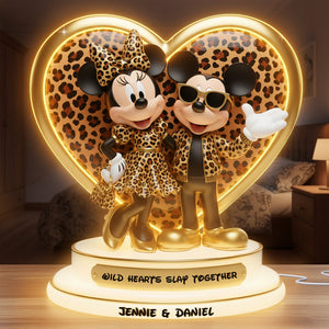 Leopard Wild Hearts Light Box - Personalized Gift For Couples 05PGLU281125