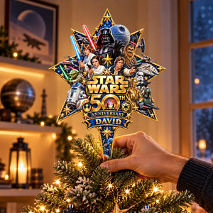 50th Anniversary Acrylic Christmas Tree Topper - Personalized Gifts For Cosmic Lovers 11ohlu081026