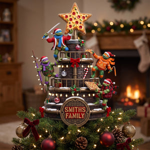 Pizza Star Acrylic Christmas Tree Topper - Personalized Gifts For Family 07HAQN190826