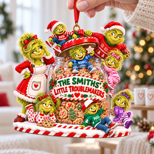 Little Troublemakers Family Ornament - Personalized Christmas Gifts 03haqn211026