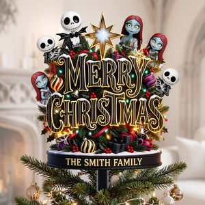 Spooky Family Tree Topper - Personalized Christmas Gifts For Family 03tota120926