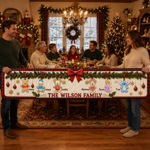 Christmas Family Quilted Table Runner - Personalized Gift For Family 04nalu190826