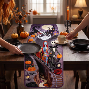 Spooky Couple Table Runner - Personalized Halloween Gifts For Couple 03haqn150826