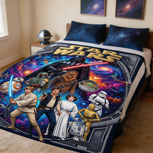 Epic Space Warrior Blanket - Personalized Gifts For Fantasy Lovers 02PADH020426