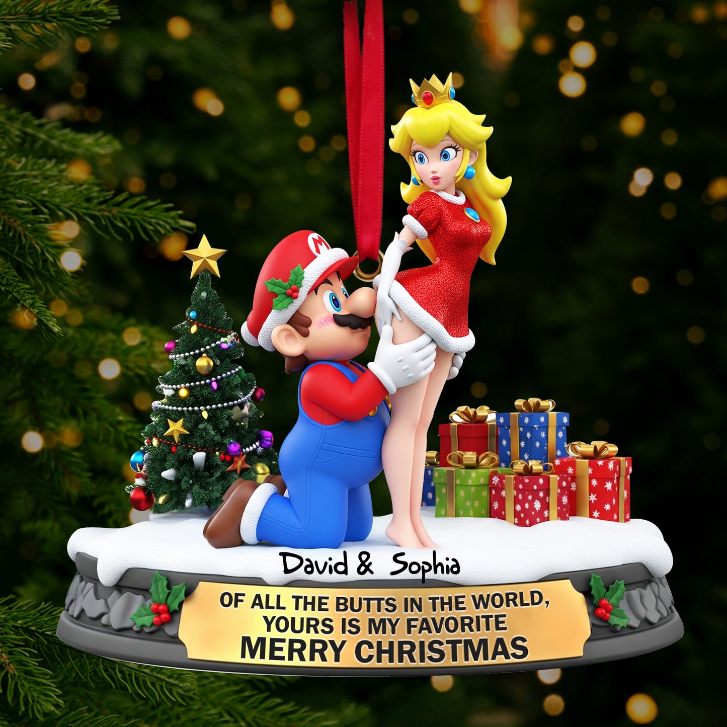 Cheeky Plumber Couple Ornament - Personalized Gifts For Couple 05ohlu150925