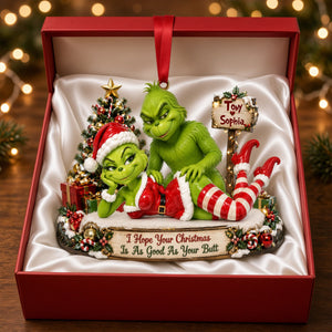 Cheeky Christmas Couple Ornament - Personalized Funny Gifts For Couple 05nalu150926