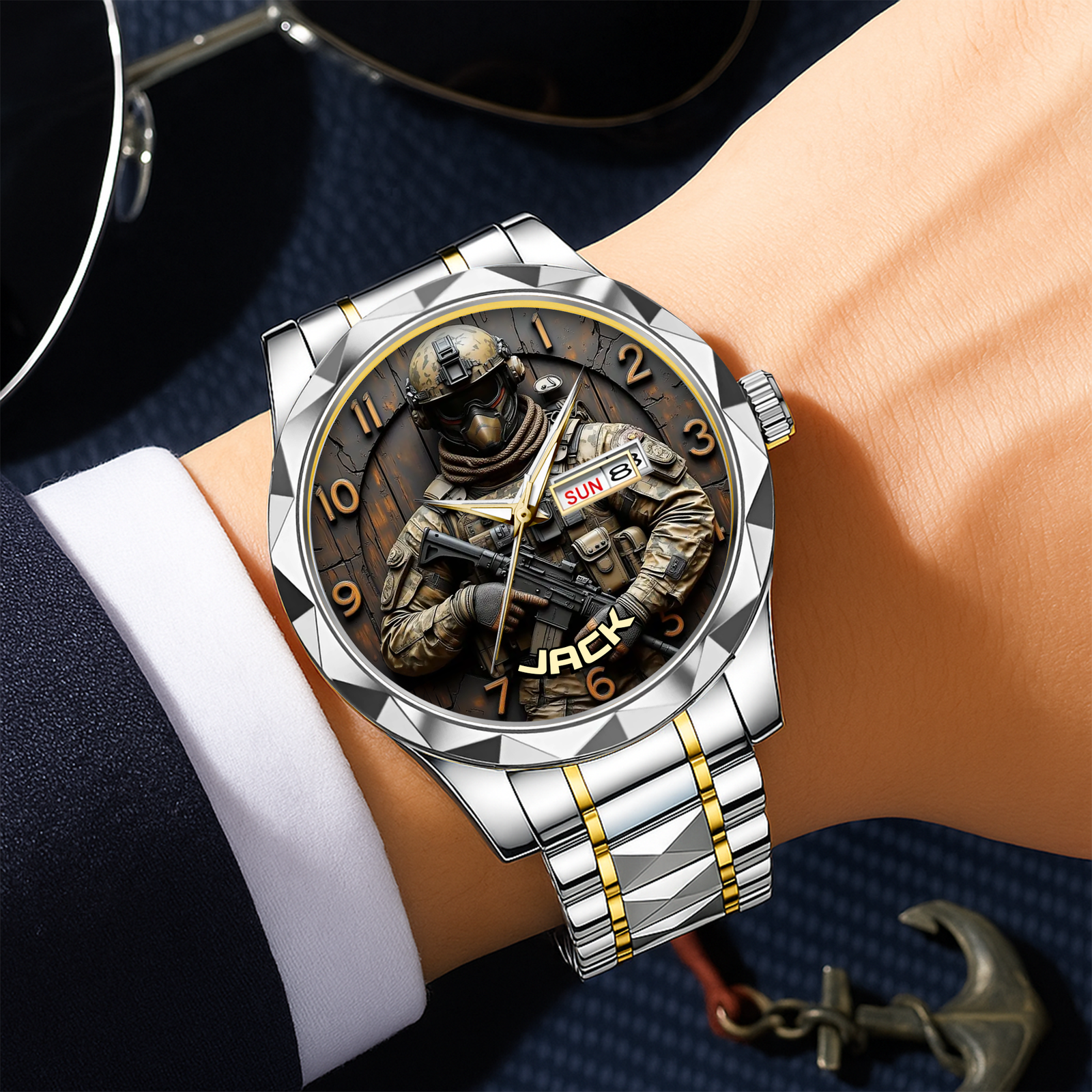 Veteran Stainless Steel Men's Watch - Personalized Gifts For Veteran 01hulu250725