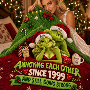 Annoying Each Other Couple Blanket - Personalized Gift For Couples 04PATA170926
