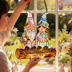 Growing Old Together Suncatcher  - Personalized Gifts For Couples 03PGLU230226