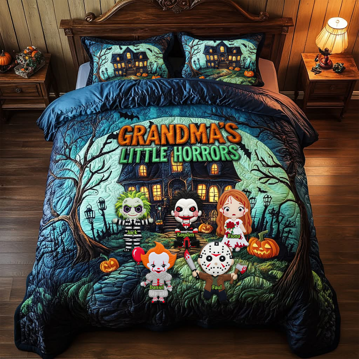 Little Horror Quilt Bed Set - Personalized Gifts For Grandma & Mom 02QHLU080825