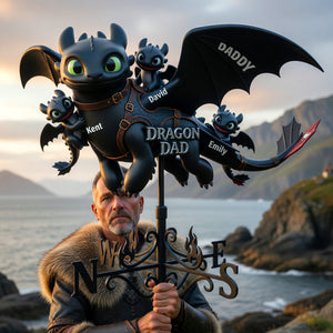 Guardian Of The Mystic Skies Metal Weather Vane - Personalized Gifts For Dads 02naqn160526