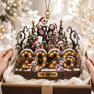 Spooky Family Christmas Ornament - Personalized Gifts For Family 01padt051026