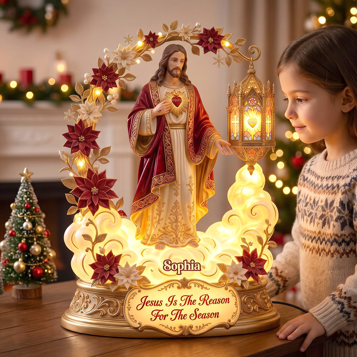 Sacred Heart Of Jesus Acrylic Light Box - Personalized Gift For Christians 05PGTN231026
