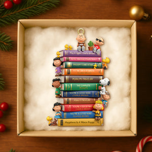 Cute Characters Book Stack Acrylic Ornament Personalized Gifts For Christmas 02ohtn051125
