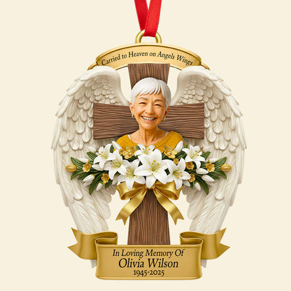 Angle Wings Christmas Ornament Custom Photo Gifts For Heaven 03HUDT120925