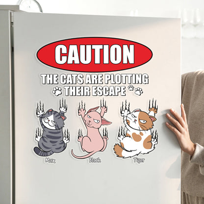 Personalized Gifts For Cat Lover Decal 02natn170724 Funny Cat Escape - Decal Sticker - GoDuckee