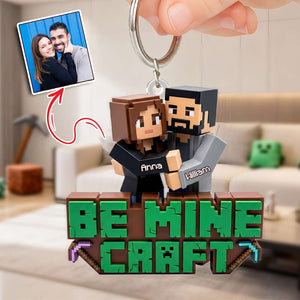 Custom Photo Be Mine Keychain - Personalized Gifts For Couple Keychain 06HULU230126