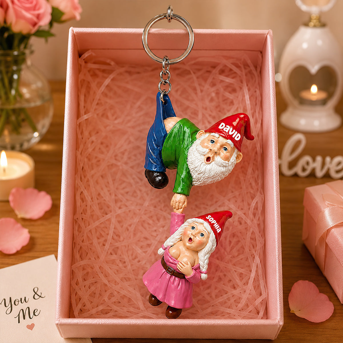 Funny Couple Acrylic Keychain - Personalized Gifts For Couple 05ohdt180726