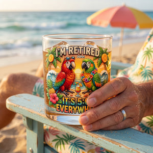 Retired Parrot Round Glass - Personalized Gifts 01tylu300626
