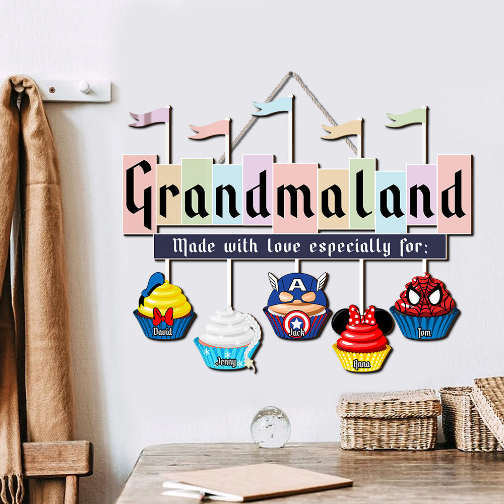 Personalized Decor Gifts For Grandma's Kitchen Wood Sign Made With Love 02qhtn060224qnpa Mother's Day Gifts - Wood Signs - GoDuckee