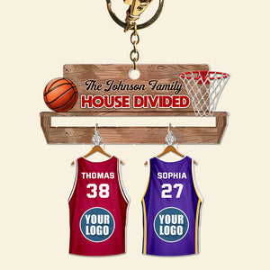Basketball House United Personalized Gifts For Family Keychain 03HUQN100725
