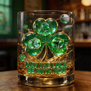 Good Luck From Outer Space Fun Patricks's Day Round Glass, Personalized Gifts 01QHTN040226