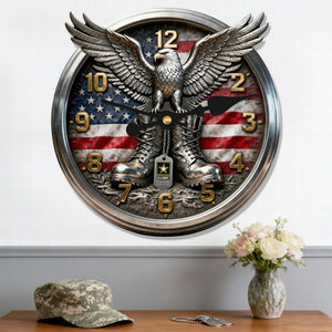 Veteran Acrylic Hanging Wall Clock - Personalized Gifts For Veteran 04toqn231225