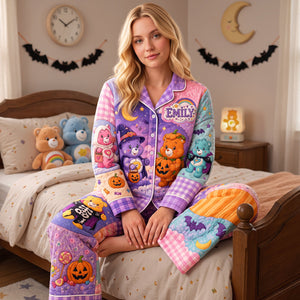 Cute Spooky Pumpkin Pajama Set - Halloween Gifts Sleepwear 02hata030926