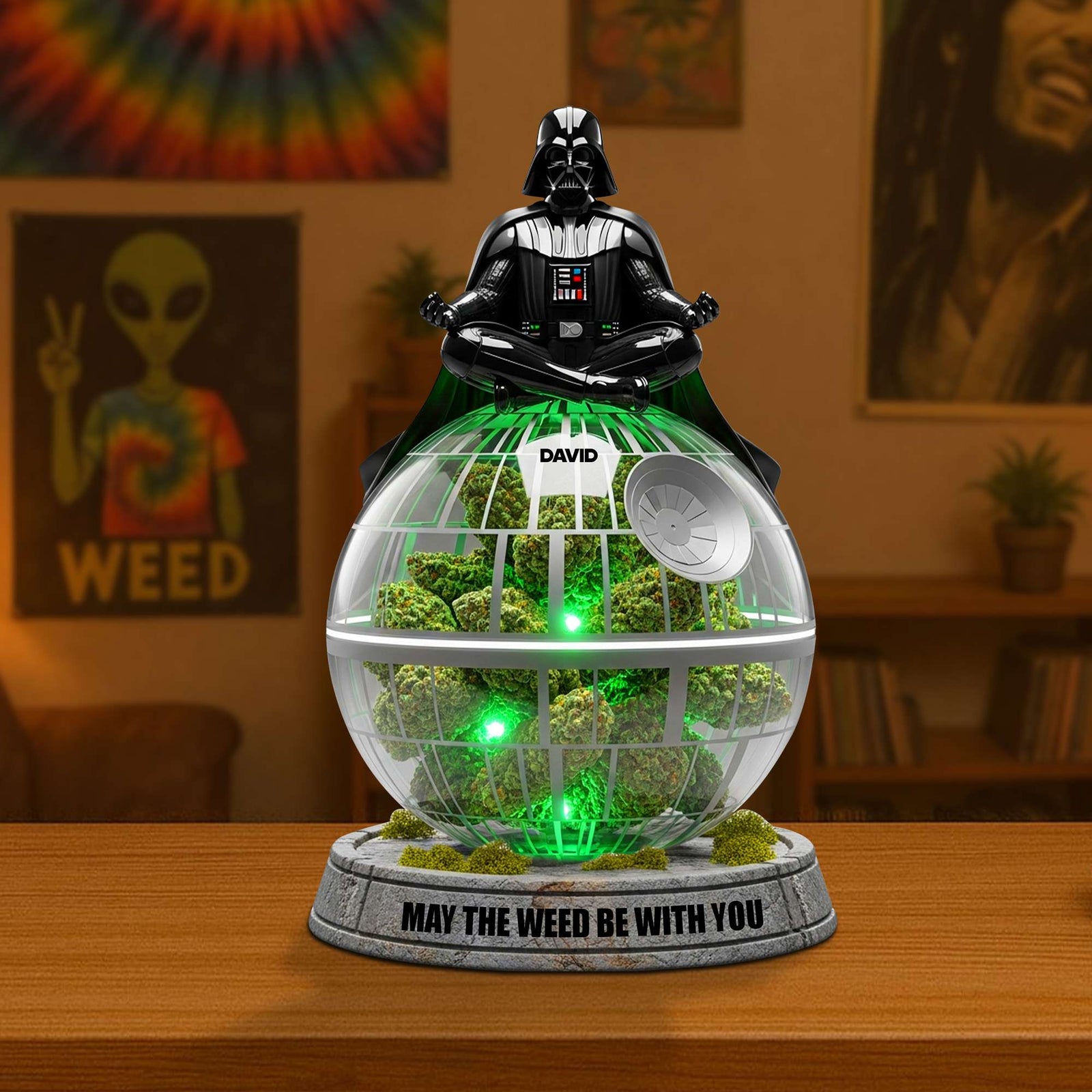 The Force Weed Acrylic Plaque - Personalized Gifts For Weed Lovers 02TOTN160625