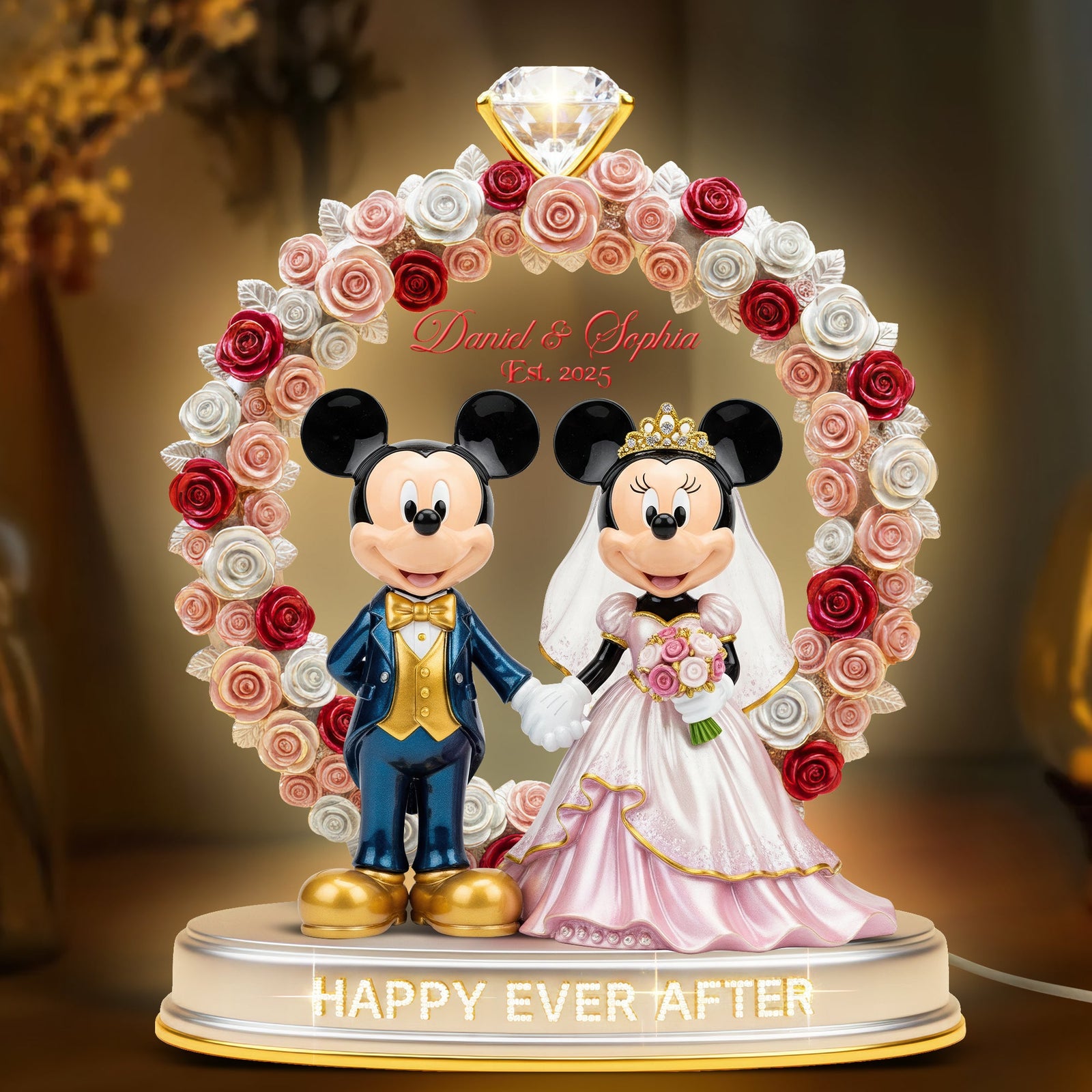 Happy Ever After Light Box Personalized Gifts For Couple 05PGQN281125