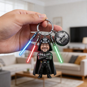 Custom Photo Acrylic Tag Keychain - Personalized Gifts For Cosmic Father's Day 01natn300326
