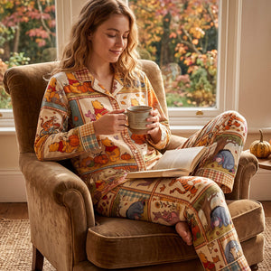 A Soft Autumn Pajama Set - Personalized Gifts 04qhta250826