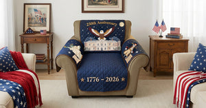 250th America Anniversary Quilted Sofa Cover - Personalized Gifts 03tomg270126