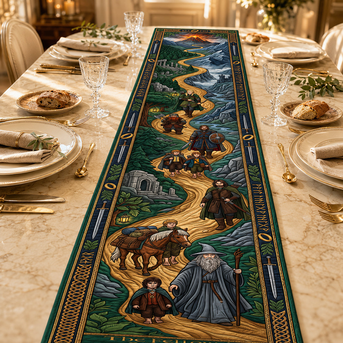 Legends Never Fade Quilted Table Runner - Personalized Gifts 04HUDT140826