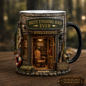 Dad Fishing Nest Magic Mug, Personalized Gifts For Fishing Dad 01qhqn290426