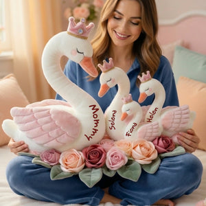 Mother Swan Love Her Baby Custom Shape Pillow - Personalized Gifts For Moms 04pglu160326