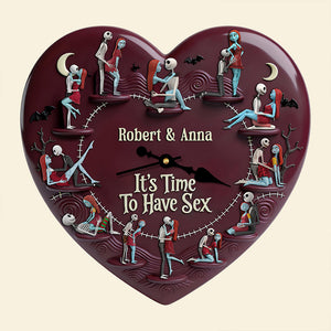 Cheeky Couple Wall Clock - Personalized Gifts For Couple 1 Layer Acrylic Hanging Wall Clock 02NADT261225