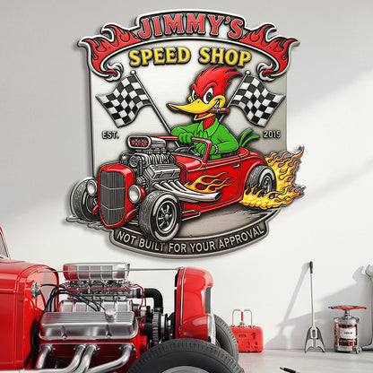 Santa’s Speed Shop Metal Sign – Personalized Christmas Gifts For Car Lovers 04qhqn010725