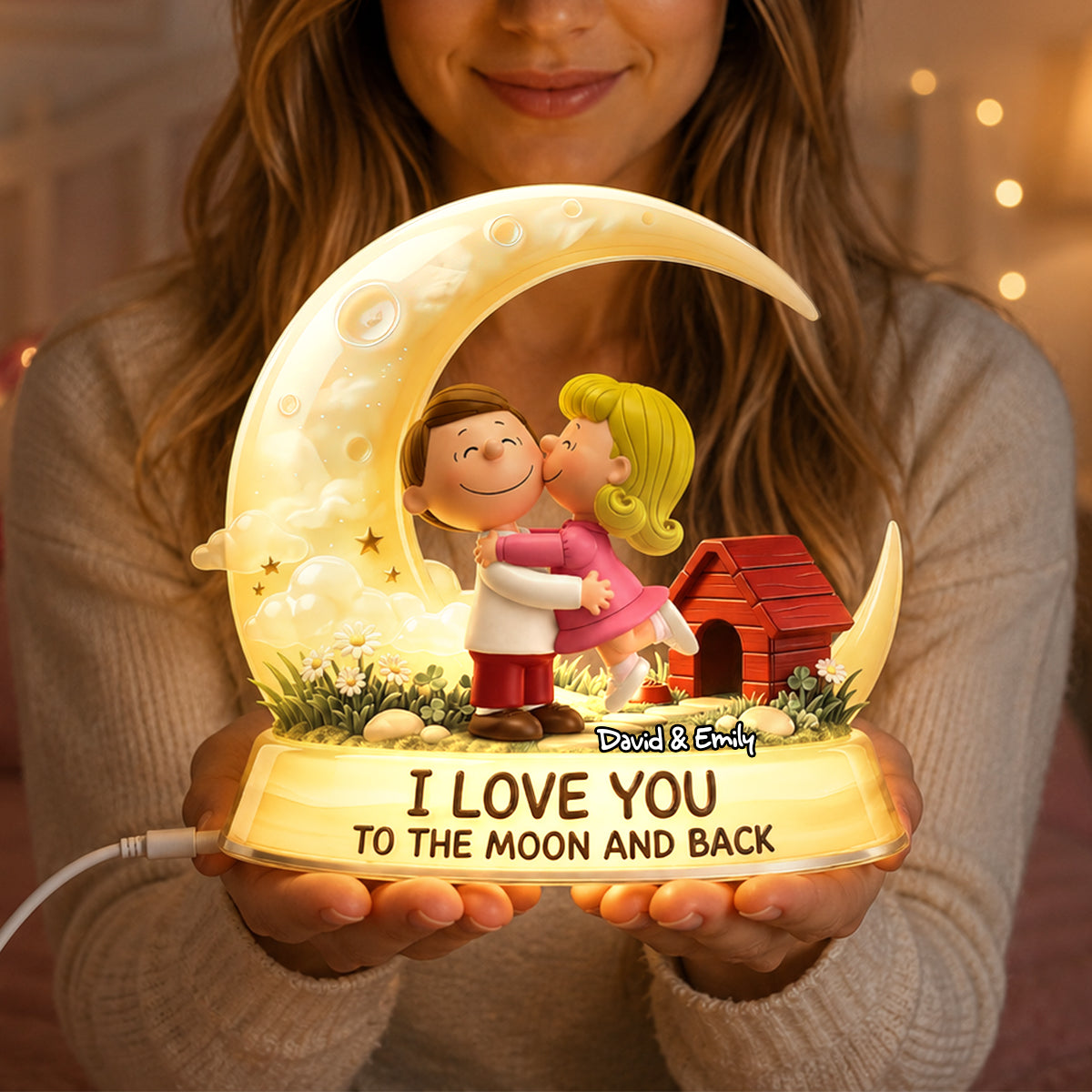 Sweet Kissing Couple Light Box - Personalized Gift For Couples 02TODH270726