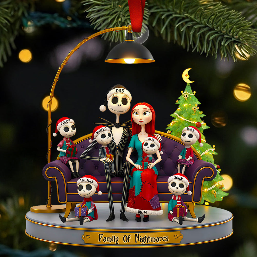 Spooky Family Christmas Ornament Personalized Gifts For Family 04OHDT241025