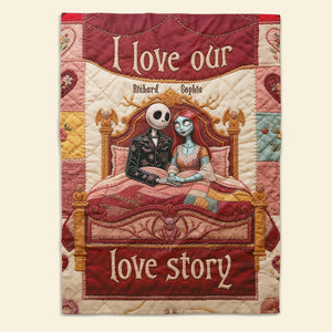 Gothic Couple Blanket - Personalized Gifts For Couple 02toqn080126