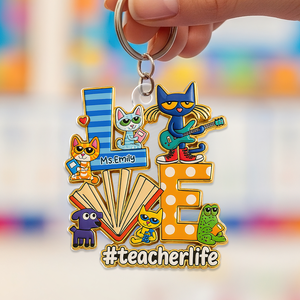 Love Teacher Keychain - Personalized Gifts For Teacher 02HUPU140725