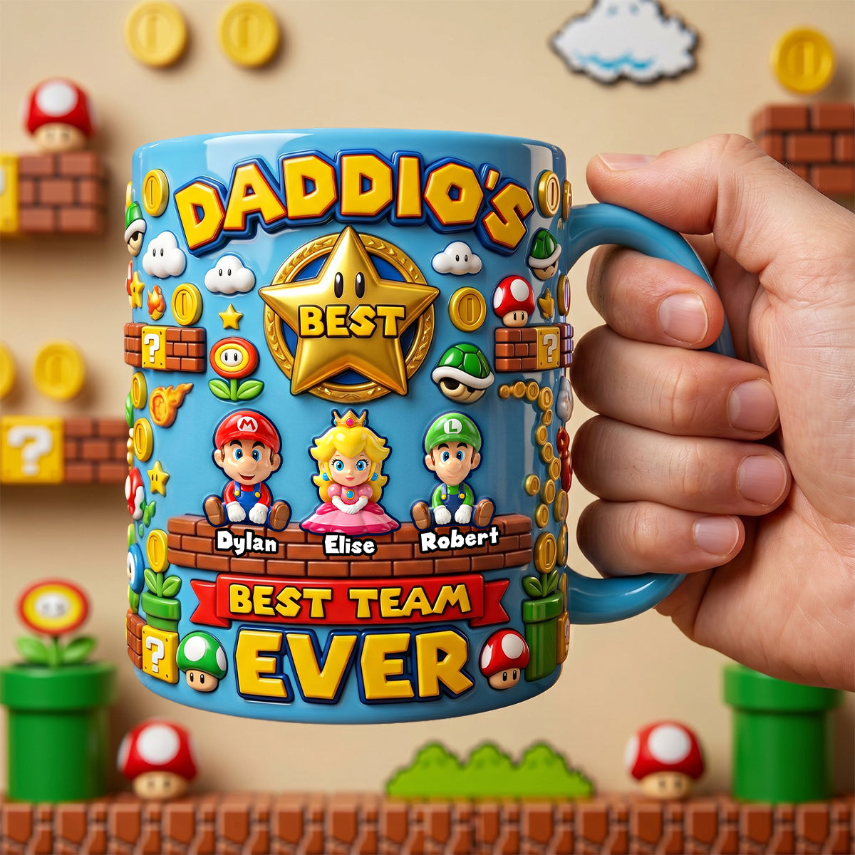 Retro Gamer Dad  Coffee Accent Mug - Personalized Gift For Dads 04PADH150526